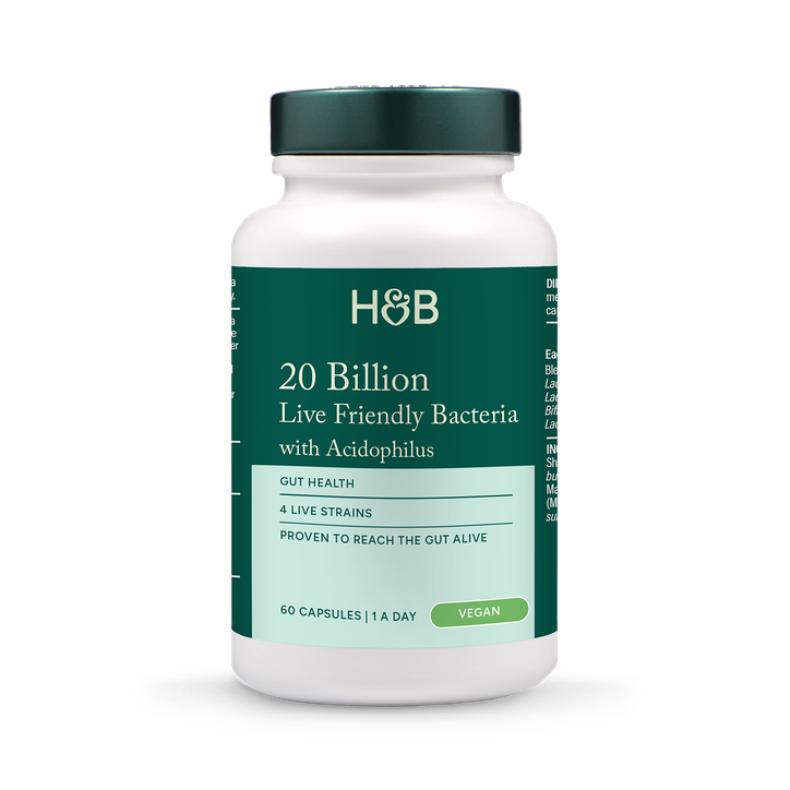 Holland & Barrett Live Friendly Bacteria 20 Billion 60 Capsules